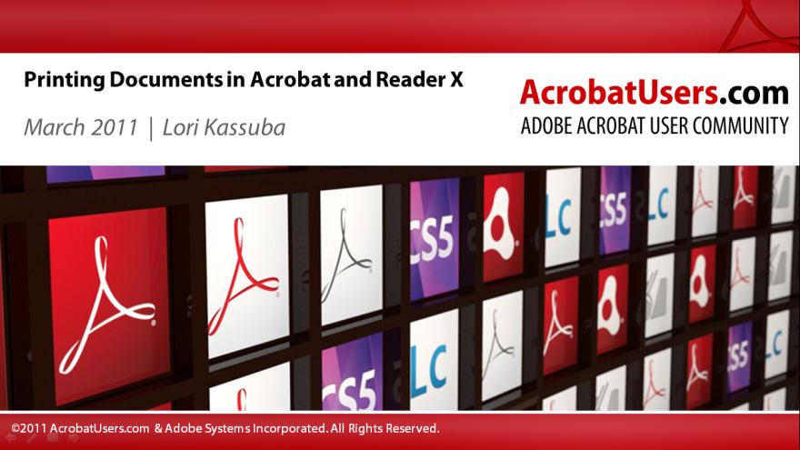 Printing Documents in Acrobat and Reader X