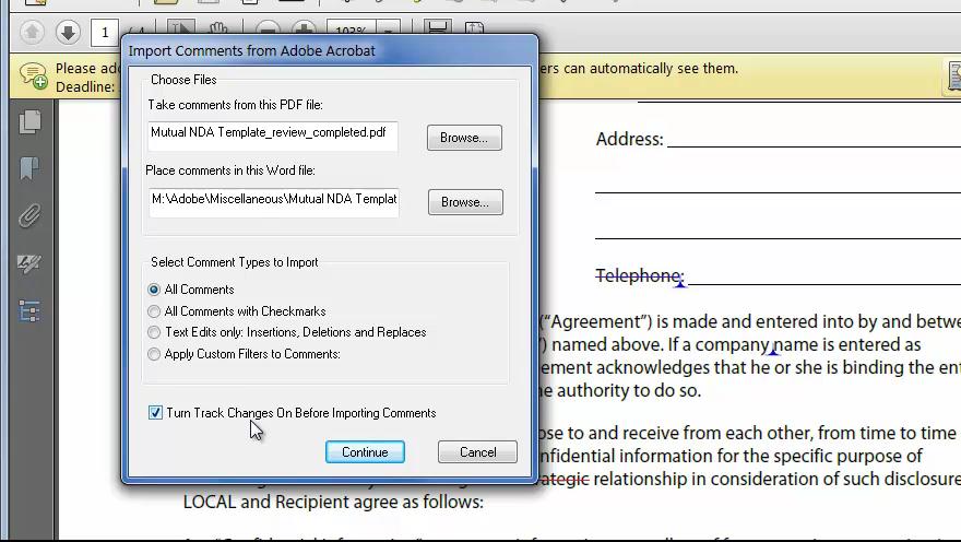 How to Roundtrip Comments between Acrobat and MSWord