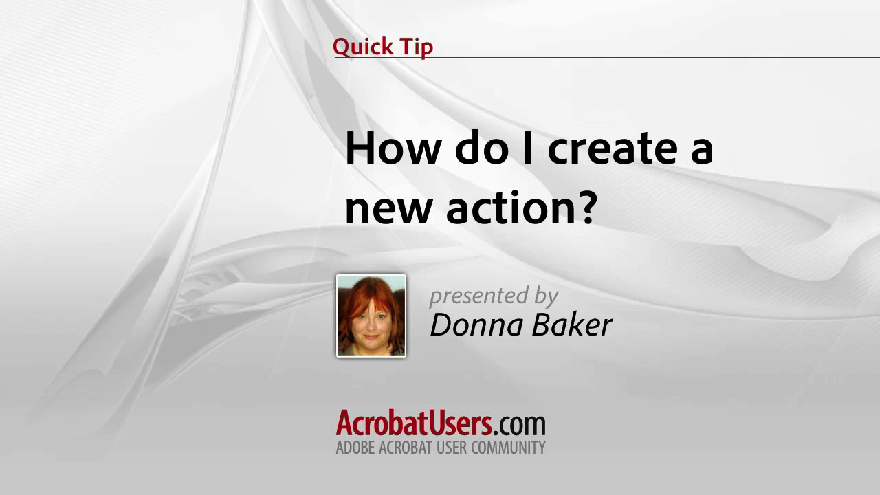 Quick Tip: How do I create a new Action?