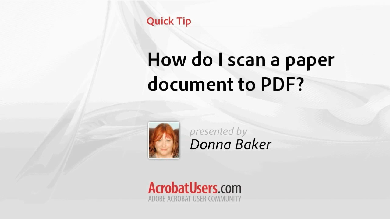 Quick Tip: How to scan a paper document to PDF