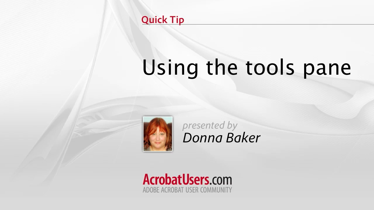 Quick Tip: How to use the Tools pane