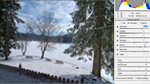 Photoshop CS5: Winterlandschaft am See