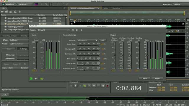 Effects & Mastering Tools for Post-Production in Audition for the Mac