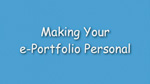 12. Making your ePortfolio personal