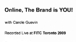 Online, The Brand is YOU!