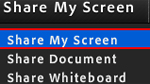 Sharing screens and applications