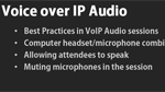 Using VoIP audio