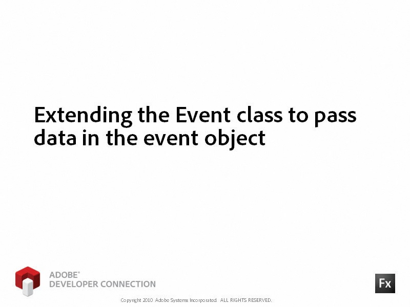 Extending the Event Class to Pass Data