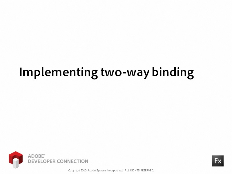 Implementing Two-Way Binding