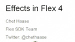 Effects in Flex 4 Effects in Flex 4