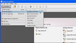 Getting Started: Converting Scanned Documents into a PDF File