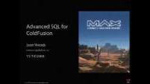 Advanced SQL for ColdFusion by Sean Woods
