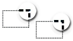 Creating corner-aligned dashed lines