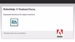 RoboHelp 11: Keyboard Shortcuts for Inserting Objects