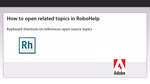 How to open related topics in RoboHelp via keyboard shortcut