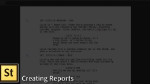 Creating Reports