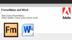 FrameMaker and Word: Table Styles
